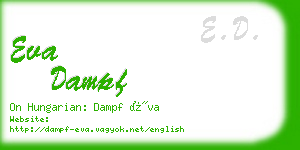 eva dampf business card